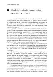 Saúde do trabalhador no governo Lula