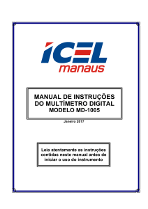 MANUAL DE INSTRUÇÕES DO MULTÍMETRO DIGITAL