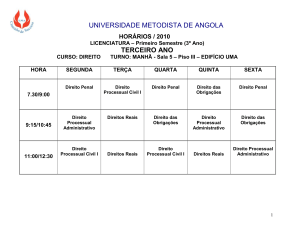 UNIVERSIDADE METODISTA DE ANGOLA TERCEIRO ANO