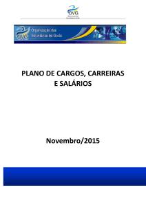 PLANO DE CARGOS, CARREIRAS E SALÁRIOS Novembro/2015