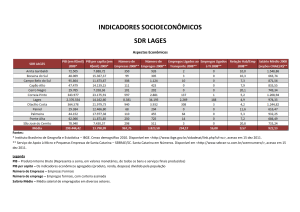 INDICADORES SOCIOECONÔMICOS SDR LAGES
