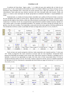 1 1 Coríntios 1.1-‐18 A ausência da frase