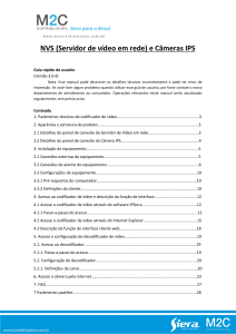 NVS (Servidor de v&iacute;deo em rede) e C&acirc;meras IPS