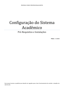 Configuração do Sistema Acadêmico