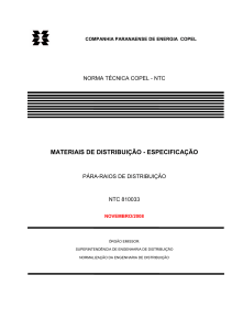 Norma Copel-NTC810033 Materiais de Distribuição- Para