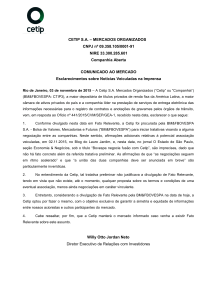 Esclarecimentos Sobre Consultas CVM/BOVESPA - RI