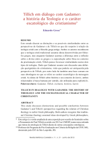 Tillich em diálogo com Gadamer: a história da Teologia e o caráter