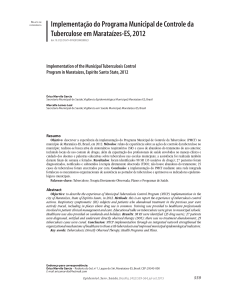 Implementação do Programa Municipal de Controle da Tuberculose