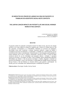 os impactos do câncer de laringe na vida do paciente e o trabalho