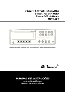 PONTE LCR DE BANCADA MXB-821 MANUAL DE INSTRUÇÕES