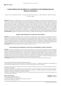 caracterização de erros na assistência de enfermagem em terapia