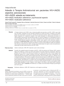 Adesão à Terapia Antirretroviral em pacientes HIV+/AIDS: aspectos