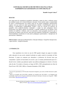 LEITURAS E ESCRITAS DO MUNDO E DAS PALAVRAS