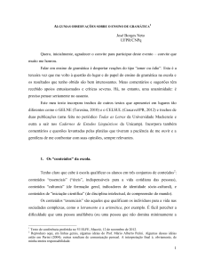 Algumas observações sobre o ensino de gramática.