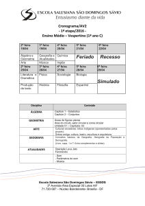 Feriado Recesso Simulado - Escola Salesiana São Domingos Sávio