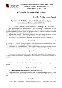 A Equação de Stefan Boltzmann - udesc