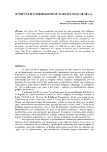 O PROCESSO DE ESPORTIVIZAÇÃO E OS JOGOS DOS POVOS