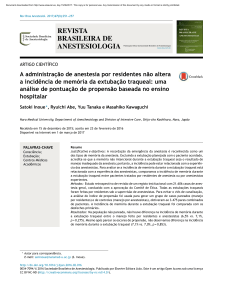 PDF - Revista Brasileira de Anestesiologia