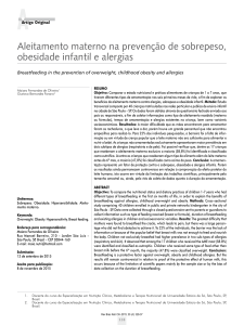 Aleitamento materno na prevenção de sobrepeso, obesidade