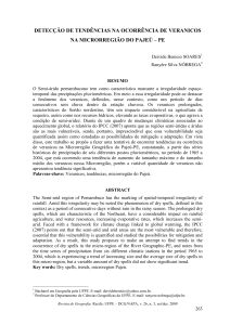 climatologia da ocorrência de veranicos no sertão do estado de