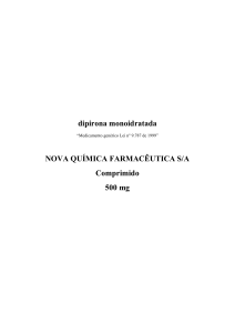 dipirona monoidratada NOVA QUÍMICA FARMACÊUTICA S/A