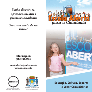 Escola Aberta - Prefeitura de Florianópolis