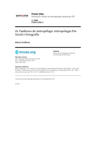 Os Tambores do Antropólogo: Antropologia Pós