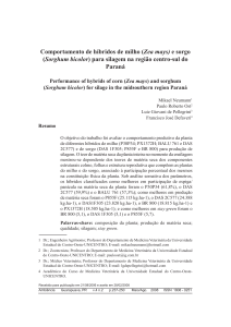 Comportamento de híbridos de milho (Zea mays) e sorgo (Sorghum