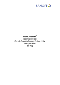 HEMOGENIN (oximetolona) Sanofi-Aventis Farmacêutica Ltda