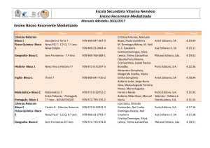 Manuais adoptados 1617 ERM - Escola Secundária Vitorino Nemésio