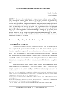 Impactos da inflação sobre a desigualdade de renda