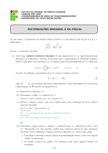 Distribuições binomial e de Pascal