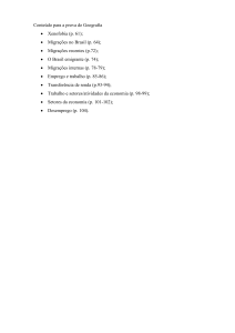 Conteúdo para a prova de Geografia • Xenofobia (p. 61