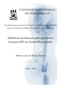 Influência da infecção pelo parvovírus humano B19 na Artrite