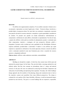 saúde e desenvolvimento sustentável: os edifícios verdes