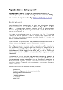 Aspectos b&aacute;sicos de linguagem C - DAINF
