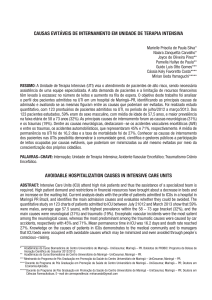 causas evitáveis de internamento em unidade de