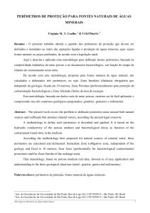 perímetros de proteção para fontes naturais de águas minerais