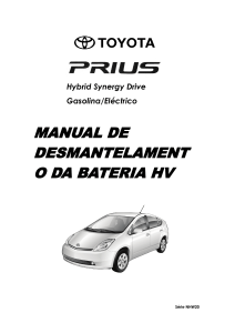 manual de desmantelament o da bateria hv - Toyota