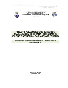 projeto pedagógico do curso de geografia da ufba
