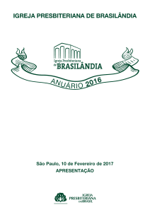 Baixar Anuário 2016 - Igreja Presbiteriana de Brasilândia