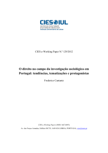 O direito no campo da investigação sociológica em Portugal