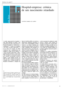Hospital-empresa: crónica de um nascimento retardado
