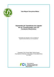 Supressão de Transitórios de Ligação de um Transformador