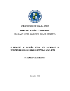 o processo de inclusão social dos portadores de