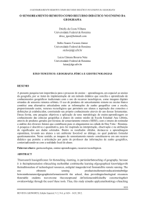 o sensoriamento remoto como recurso didático no ensino da