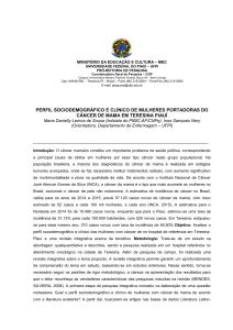 perfil sociodemográfico e clínico de mulheres portadoras do câncer