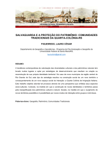 Baixar artigo completo - Fórum Patrimônio: Ambiente Construído e