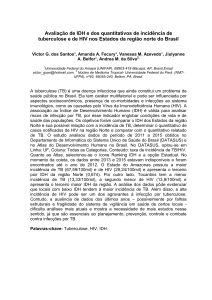 8274 Avaliação de IDH e dos quantitativos de incidência de