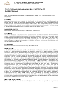 9º SINAGEO - Simpósio Nacional de Geomorfologia